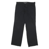 DICKIES Womens Cotton Blend Black Regular Fit Straight Leg Trousers W32 L28