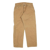 DICKIES Mens Regular Fit Beige Denim Jeans W34 L30 Workwear Straight Cotton