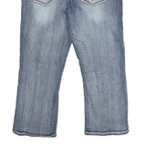 VIGOSS Womens Jeans Blue Regular Straight Denim Light W34 L24 Embroidered