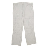 CLOCKHOUSE Mens Cotton Beige Regular Fit Straight Leg Trousers W34 L30 Casual