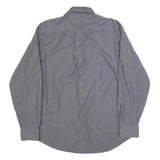 TOMMY HILFIGER Mens Grey L Cotton Shirt Long Sleeve Button Casual Pocket