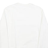 TOMMY HILFIGER Mens White Crew Neck M Sweatshirt Cotton Blend Pullover