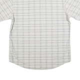 PENDLETON Mens White & Grey Check Shirt L Cotton Blend Short Sleeve Casual