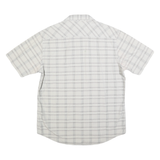 PENDLETON Mens White & Grey Check Shirt L Cotton Blend Short Sleeve Casual
