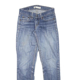LEVI'S Womens Slim Blue Denim Medium Wash Jeans W25 L28 Slim Fit Zip Closure