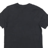 ADIDAS Mens Black Graphic T-Shirt M Short Sleeve Crew Neck Cotton Blend Casual