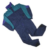 COLUMBIA Mens Blue & Green Dungarees Regular Fit Polyester Blend L W40 L30