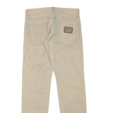 DOLCE & GABBANA Womens Woven Cotton Blend Beige Regular Fit Straight Leg