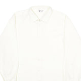 MANAGER STYLE Mens White Shirt M Classic Long Sleeve Cotton Blend Button Closure