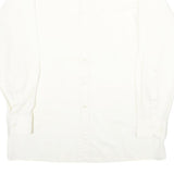 MANAGER STYLE Mens White Shirt M Classic Long Sleeve Cotton Blend Button Closure