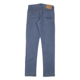 COVERI Mens Cotton Blend Blue Slim Straight Trousers W29 L31 Casual Zip