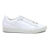 PUMA Smash V2 Womens Low Top Trainers White Leather UK 7.5 Classic Casual