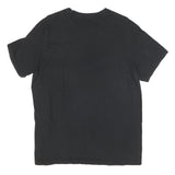 ADIDAS Mens Black Graphic T-Shirt L Short Sleeve Crew Neck Cotton Blend Logo