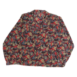 Womens Red Pattern Shirt M Floral Button-Up Lightweight Stylish