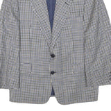ARTHUR BELL Mens Black & White Check Jacket M Wool Blend Button Closure Classic