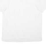NAUTICA Mens White V-Neck T-Shirt M Cotton Blend Crew Neck Short Sleeve Casual