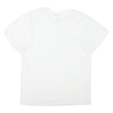 NAUTICA Mens White V-Neck T-Shirt M Cotton Blend Crew Neck Short Sleeve Casual