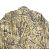 WHITE WATER Mens Beige & Brown Camouflage Shirt 2XL Ducks Unlimited Cotton