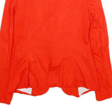 ZARA Womens Red Jacket S Cotton Blazer Classic Tailored Button Closure