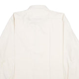 Mens Cream Plain Shirt 2XL Classic Long Sleeve Button Closure Smart Casual