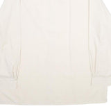 Mens Cream Plain Shirt 2XL Classic Long Sleeve Button Closure Smart Casual