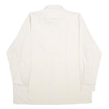 Mens Cream Plain Shirt 2XL Classic Long Sleeve Button Closure Smart Casual