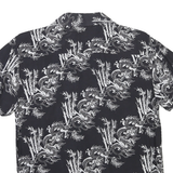 INSIDE Mens Black & White Patterned Shirt S Short Sleeve Lightweight Casual