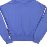 DKNY Womens Blue Hoodie XS Cotton Blend Pullover Logo Stripe Detail