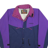SCHOFFEL Womens Purple & Navy Zip Jacket L Polyester Blend Outdoor Windbreaker