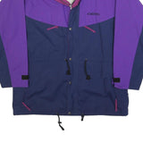 SCHOFFEL Womens Purple & Navy Zip Jacket L Polyester Blend Outdoor Windbreaker