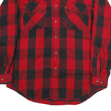 GUIDE SERIES Mens Red & Black Check Shirt XL Button Fastening Casual Cotton