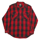 GUIDE SERIES Mens Red & Black Check Shirt XL Button Fastening Casual Cotton