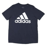 ADIDAS Mens Navy Blue Logo Graphic T-Shirt L Short Sleeve Crew Neck Casual
