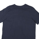 ADIDAS Mens Navy Blue Logo Graphic T-Shirt L Short Sleeve Crew Neck Casual
