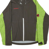 MAMMUT Womens Green & Brown Outdoor Jacket S Polyester Blend Hooded Zip DRYtech