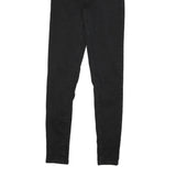 LEVI'S Womens Black Slim Skinny Denim Raw W23 L28 Zip Cotton Blend Jeans