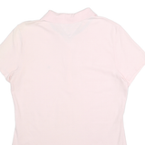 TOMMY HILFIGER Womens Pink Short Sleeve Polo Shirt L Cotton Blend Logo