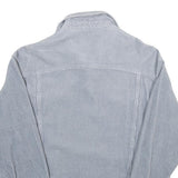 ZARA Womens Blue Cotton Corduroy Button Jacket XS Casual Lightweight Outerwear