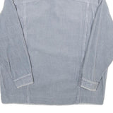 ZARA Womens Blue Cotton Corduroy Button Jacket XS Casual Lightweight Outerwear