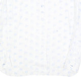 JANTZEN TAILOR Mens White & Light Blue Patterned Cotton Shirt L Button Long