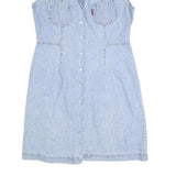 CASA BLANCA Womens Blue Cotton Sleeveless Shift Dress Size M Casual Summer