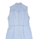 CASA BLANCA Womens Blue Cotton Sleeveless Shift Dress Size M Casual Summer