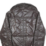 TOMMY HILFIGER Womens Black Zip Jacket M Polyester Blend Shiny Quilted Fashion