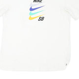NIKE Mens White M Cotton Blend Graphic T-Shirt Short Sleeve Crew Neck Casual