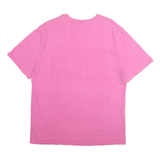CHAMPION Mens Pink Graphic T-Shirt L Short Sleeve Crew Neck Cotton