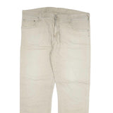 CARHARTT Mens Beige Regular Fit Straight Denim W40 L32 Workwear Zip Fly Jeans