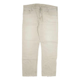 CARHARTT Mens Beige Regular Fit Straight Denim W40 L32 Workwear Zip Fly Jeans