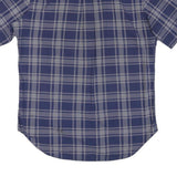 NAUTICA Mens Blue & White Check Shirt M Button-Down Short Sleeve Cotton Blend