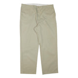 DICKIES Mens Cotton Blend Beige Regular Fit Straight Leg Trousers W40 L30
