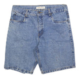 FADED GLORY Mens Blue Denim Relaxed Fit Shorts L W36 Cotton Blend Casual Summer